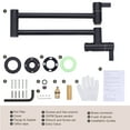 thumbnail image 7 of Wowow Brass Wall Mounted Pot Filler Faucet with Double Joint Swing Arms, in Oil Rubbed Bronze, 7 of 7