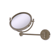 8-in Wall Mounted Make-Up Mirror 5X Magnification in Antique Pewter