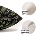 thumbnail image 3 of Sage Green Leaf Lumbar Pillow Covers 12x20 Set of 2 Black Vintage Herbs Fern Floral Plant Print Rectangle Decorative Throw Pillow Cases Outdoor Seasonal Farmhouse Decor for Sofa Couch Bed, 3 of 6