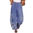 thumbnail image 3 of IMENGL Casual Cropped Pants for Women Soft Barrel Baggy Elastic High Waist Comfy with Pockets Trousers Loose Women's Wide Leg Pant,M-XXXL, 3 of 7