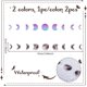thumbnail image 2 of 2 hojas de pegatinas de fases lunares, 2 colores, para pared, despegables y adhesivas., 2 of 5