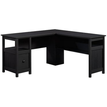 UrbanPro L-shaped Traditional Engineered Wood Computer Desk in Raven Oak