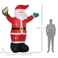 thumbnail image 3 of Outsunny Père Noël Gonflable de 8 Pieds avec Signe Lumineux de Bénédictions, 3 of 10