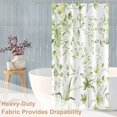 thumbnail image 4 of Floral Stall Shower Curtain, Green Leaves Flower Small Dorm Bathroom Curtain, Elegantly Bloom Lush Blossom Plant Narrow Shower Curtain for Bathroom Set with 6 Hooks, Yellow 36Wx72L, 4 of 6