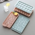 thumbnail image 3 of Ice Tray Mold With Lid Plastic Refrigerator Ice Box 33 Grid,Creative Spherical Ice Hockey ,Chocolate Soap Mould DIY Frozen Drink Kitchen Tool/BPA-Free Silicone Ice，10.24*4.72*0.79In(Irregular-Blue), 3 of 7