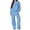 Blue, variant on CIENVNSTG Sweat Set for Women Two Piece Bow Print Tracksuit Long Sleeve Round Neck Wide Leg Sweatpants 2 Piece Outfits Light Blue M