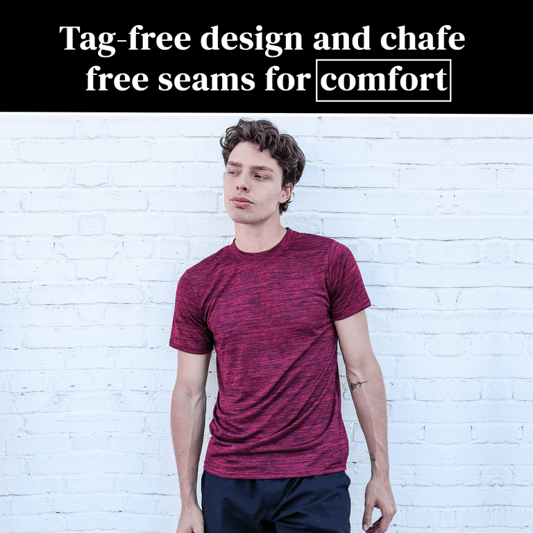 SPXTREME 5 Pack Men s Dry Fit Activewear Crewneck T Shirts Running Gym Workout Quick Dry Tee Top
