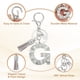 thumbnail image 3 of Llave de letra inicial Uxcell con borlas y perlas, llavero de letra alfabética G con strass y anillo para llaves para bolso, carteras, llaves de coche, taza, plata, 3 of 7