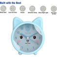 thumbnail image 4 of KAIYANG Reloj despertador para niños con bonito diseño de gato, silencioso, de cuarzo, para escritorio, mesita de noche, para niños, COLOR 4, 4 of 5