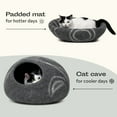 thumbnail image 3 of Meowfia Cat Bed for Large Cats - Dark Grey, 3 of 8