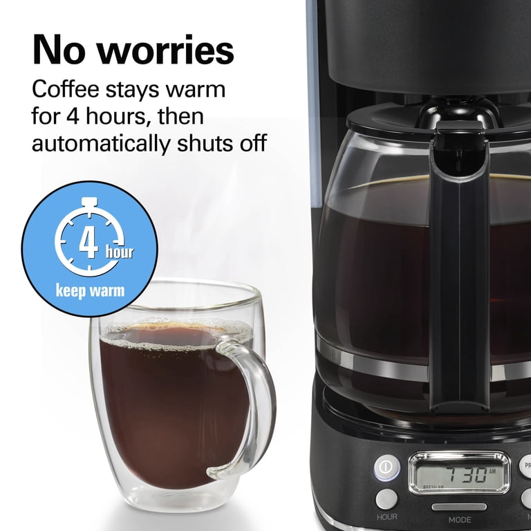 Hamilton Beach 12-Cup Programmable Coffee Maker, Matte Black photo 6