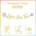 thumbnail image 2 of Banner Let's Par Tea Party, decoración dorada con purpurina, 2 of 6