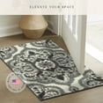 thumbnail image 3 of Maples Rugs Vivian Transitional Medallion Grey Washable Entryway Area Rug, 1'8 x 2'10, 3 of 9