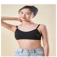 thumbnail image 2 of Uccdo 4 Packs Teens Girls Adjustable Strap Solid Training Bra Sets Wireless Padded Crop Cami Sports Bra 10-16T, 2 of 9