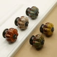 thumbnail image 4 of KYAIGUO Cabinet Knobs Simple Ceramic Pumpkin Handle Decor Leopard Print Cabinet Home Drawer Knobs 2PCS (Green), 4 of 6