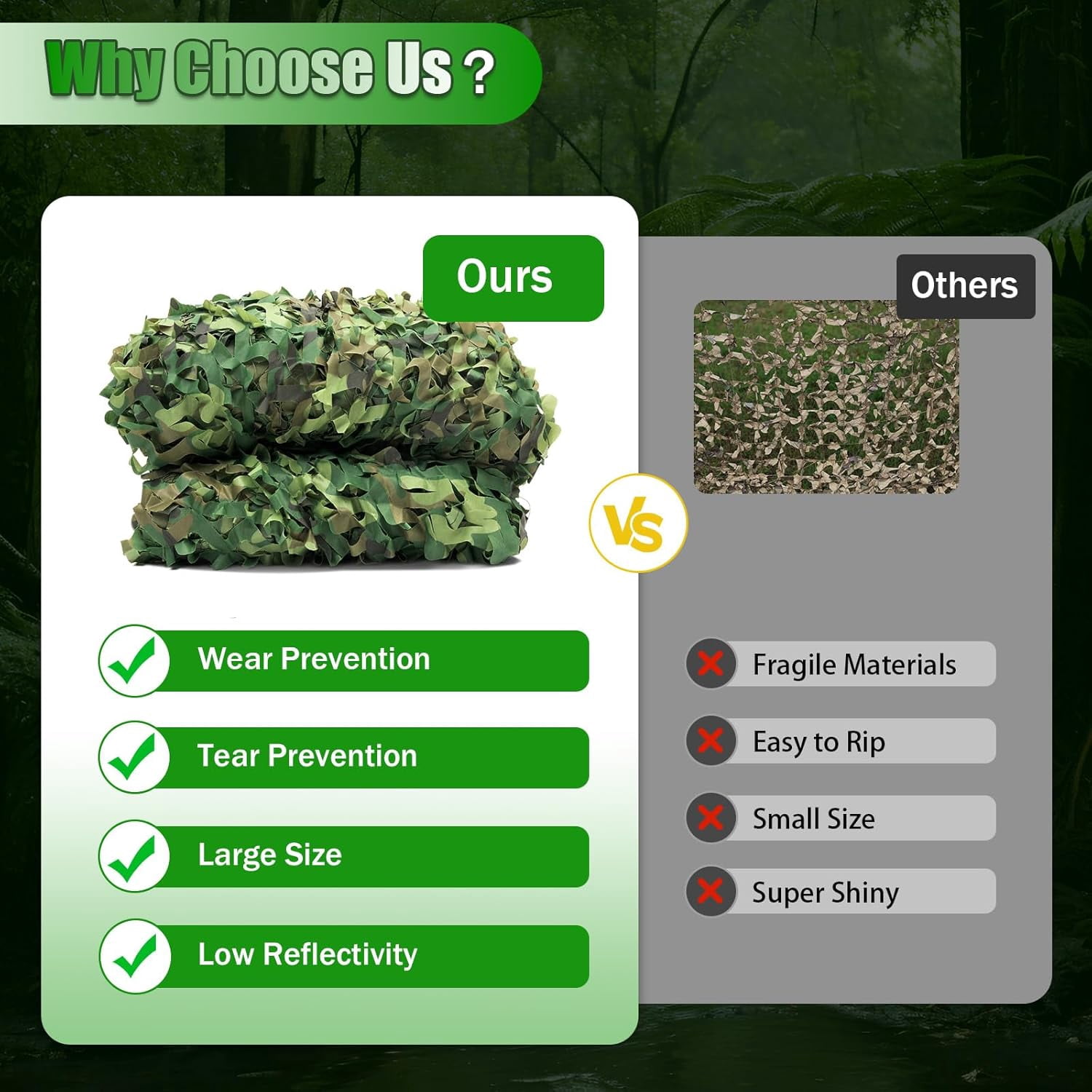 Miumaeov Camouflage Netting,19.69*26.25ftWoodland Camo Netting Camping Military Hunting Camouflage for Car-Covering Bird Watching