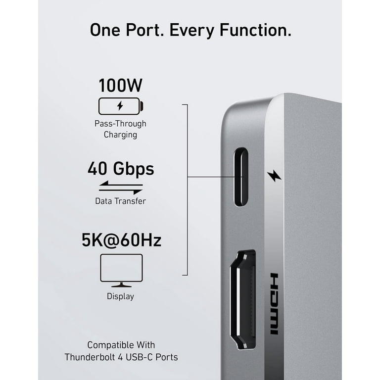 Anker, USB C Hub for MacBook, 547 Model, 7-in-2 with Multiple