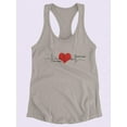 thumbnail image 3 of Heart Love  Slogan Racerback Tank Women -Image by Shutterstock, Female Small, 3 of 4