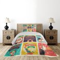 thumbnail image 3 of Ambesonne Colorful Quilted Coverlet 2 Pcs, Carnival Old Circus, Twin Size, Multicolor, 3 of 4
