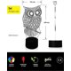 thumbnail image 2 of Owl Night Light 3D Optical Illusion Table Lamp for Kids, USB Switch Touch 7 Color Changing Toys Bed Room Decor, 2 of 4