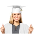 thumbnail image 6 of White Graduation Hats with 2026 Tassel Kids and High School College for Adults Class of 2026 Decorations Graduation Gown for Kids, 6 of 6