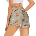 thumbnail image 3 of Xecao's Cute Dog for a double-layer running short for women, perfect for gym, tennis, and more, featuring a convenient pocket., 3 of 9