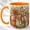 Orange, variant on Patchwork Pumpkin Coffee Mug, Rustic Fall Mug, Ceramic 11 oz