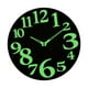 Horloge Murale Lumineuse à Faible Bruit Veilleuses en Bois de Style Rustique Circulaire pour la Cuisine de l'Hôtel Décoration Intérieure de Chambre à Coucher Extérieure StyleF – image 3 sur 7