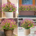 thumbnail image 4 of 6 Bundles Artificial Flowers for Outdoors, Fake Calla Lily Flowers UV Resistant Faux Greenery Plants Outdoor for Spring Summer Garden Porch Window Box Wedding Decor, Fuchsia, 4 of 7