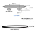 thumbnail image 2 of 3 Packs 280XL Timing Belt 140 Teeth Black Cogged Rubber Geared Belt, 3D Printer Timing Belt, 2 of 6