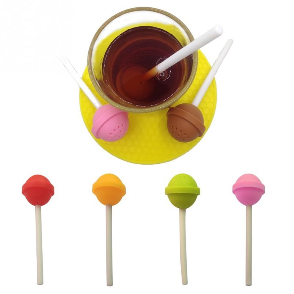 Tea Strainer Diffuser Flower Tea Filter Loose-Leaf Infuser Silicone Tea Lollipop