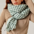 thumbnail image 5 of Buigttklop Scarf for Women Women'S Winter Warm Soft Casual Tassel Houndstooth Printing Muffler, 5 of 6