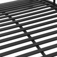 thumbnail image 3 of 40.25"x30.75"x32" Garden Bridge, Black Steel, Curved Frame with Side Rails & Vintage Vine Patterns, 3 of 7