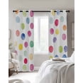 thumbnail image 4 of Colorful Dots Blackout Curtains for Bedroom Living Room Darkening Curtains 96 Inches Long Boho Abstract Rainbow Geometric Modern Window Curtain 2 Panels Set Window Treatment Grommet Drapes 52"x96", 4 of 9