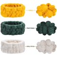 thumbnail image 2 of 3 diademas para lavado de cara para maquillaje y yoga, deportes, ducha, spa, diadema facial, diadema elástica para niñas y mujeres (blanco, amarillo, verde) ER, 2 of 4