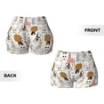 thumbnail image 5 of Lsque Hand Drawn Animals Pattern High Waisted Biker Shorts for Women-Tummy Control Fitness Athletic Workout Running Yoga Gym Shorts,Moisture-Wicking-XX-Large, 5 of 9