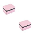 thumbnail image 1 of Guardurnaity Joyero PU Exhibición de regalo Caja de color sólido Hallazgos Medallón Collar Organizador Soporte multifunción Niñas Rosa Rosa 8*6 2piezas, 1 of 6