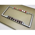 thumbnail image 5 of Iraq Afghanistan Veteran with Ribbons Design - Domed Custom-Made Personalized Narrow (Thin) Top 4 Hole Metal Car License Plate Frame with Free caps - Chrome Frame (Qty: 1), 5 of 7