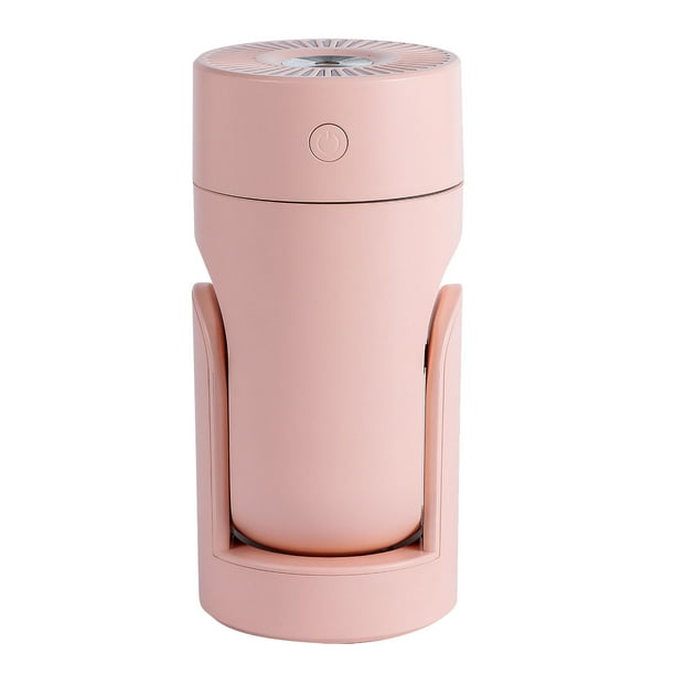 Mini humidificador Shake Head con luces de colores Humidificador hidratante silencioso de 2 niveles inteligente de niebla fina para escritorio de automóvil Rosa