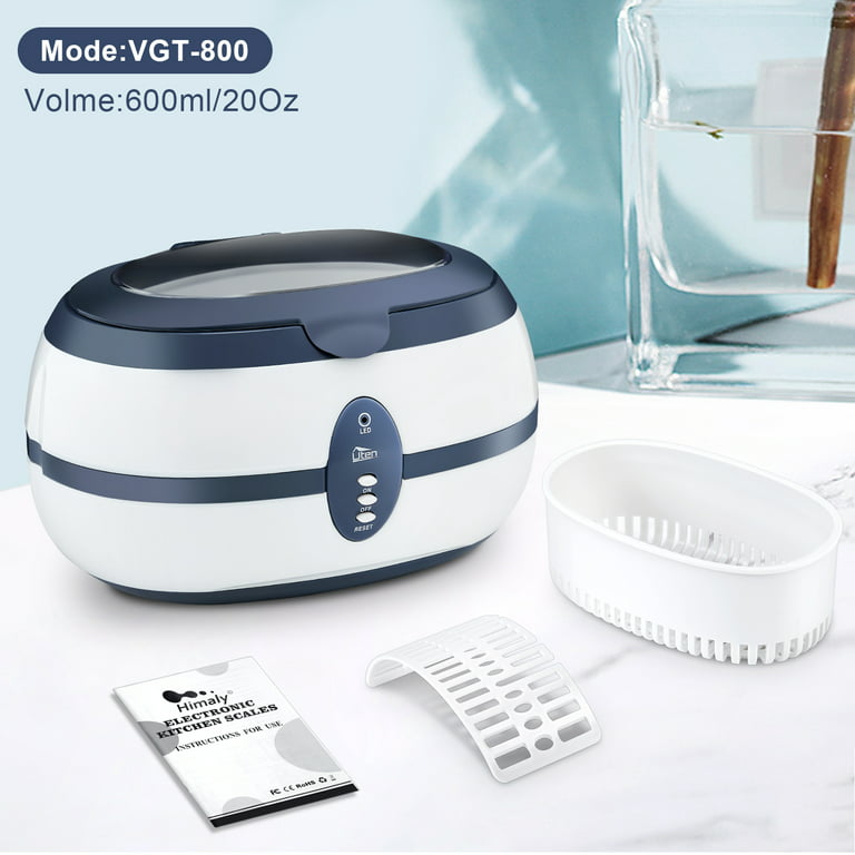 Uten Ultrasonic Cleaner, Jewelry Polisher with Digital Timer for  Eyeglasses, Watches, Dentures (600 ml Stainless Steel Tank) 
