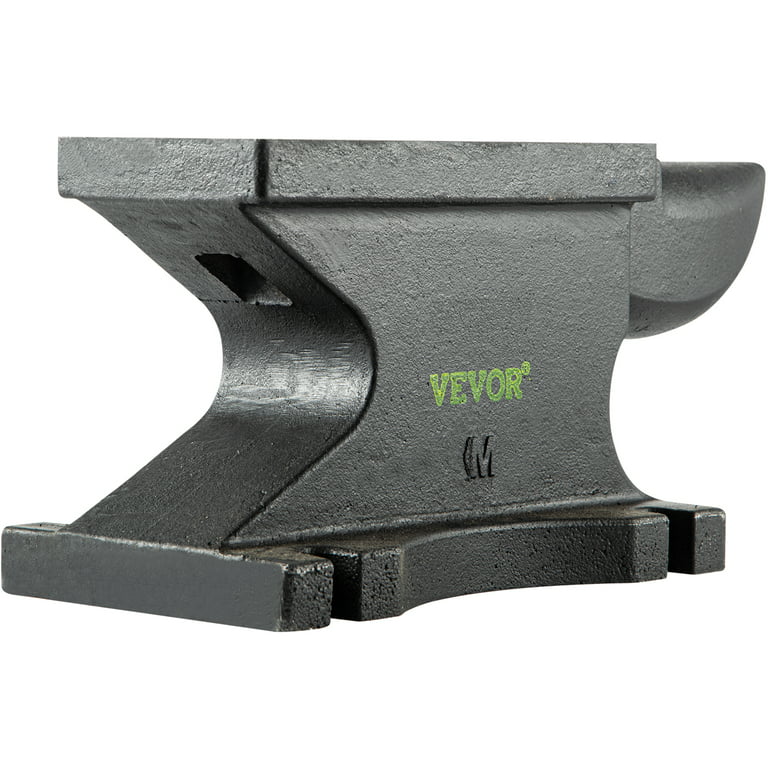 VEVOR Cast Iron Anvil 100 Lbs(45kg) Single Horn Anvil with 10.4 x 5 in Countertop and Stable Base High Hardness Rugged Round Horn Anvil Blacksmith