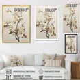 thumbnail image 4 of Designart "Beige Apple Blossom Minimalism" Apple Blossom Wall Art Living Room, 4 of 7