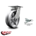 thumbnail image 2 of 6 Inch Kingpinless V Groove Semi Steel Poly Wheel Swivel Caster with Swivel Lock, 2 of 2