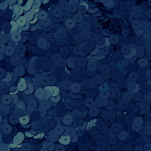 Navy Blue Sequins 6mm Matte Silk Frost Made in USA