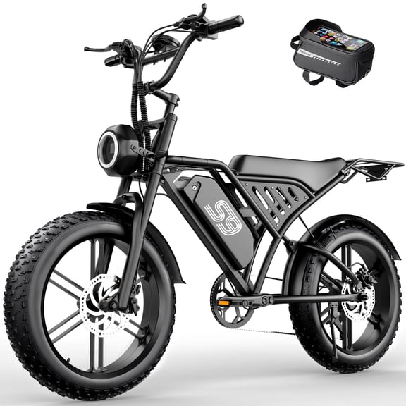 GWEIT Electric Bike for Adults, 750W Peak Motor, 65 Miles & 25MPH, 20" Fat Tire Electric Mountain Bike with 48V 20AH Removable Battery, Dual Disc Brake E-Bike, UL2849 Certified