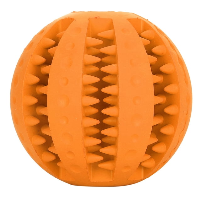 Pelota de juguete para perros con forma de sandía y lunares, juguete interactivo giratorio para mascotas, color naranja