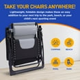 thumbnail image 5 of SereneLife Adjustable Zero-Gravity Chair Gray Black, 5 of 8