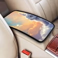 thumbnail image 2 of Bingfone Car Four-Season Universal Armrest Box Mat,Car Armrest Seat Cover Soft Leather Waterproof Armrest Cover Center Console Mat-Sunshine Colorful Cloud Rabbit, 2 of 7