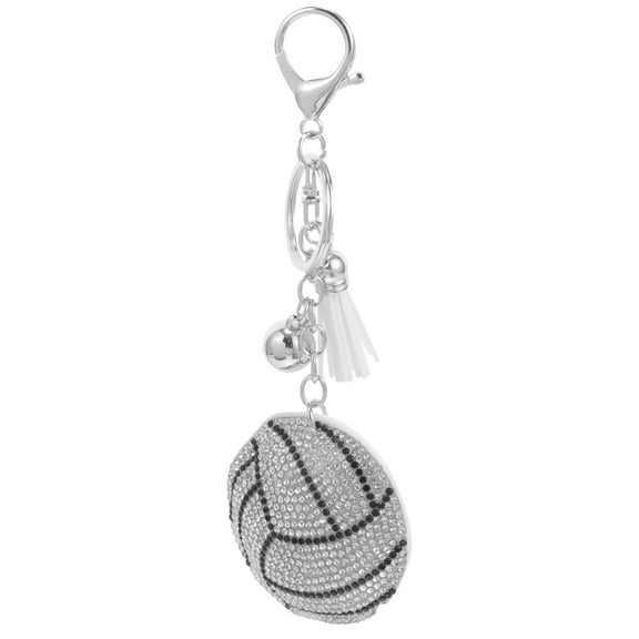 Sports Rhinestone Volleyball Keychain Hanging Decor Multi use Key Chain Bag Volleyball Pendant