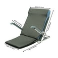 thumbnail image 2 of Green+Grey Adjustable Bed Backrest with Armrest,Beach Chair Reading Bed Rest Pillows,Lifting Backrest Portable Folding Sit-up Back Rest,Neck Lumbar Back Support with Head Pillow, 2 of 26